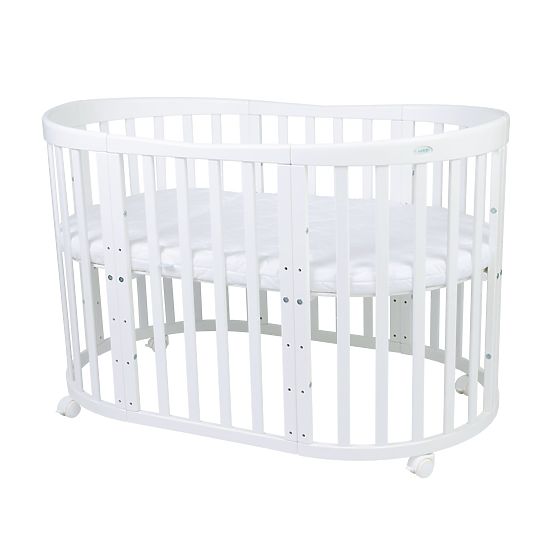 Oval Growing Crib Ruby 7in1 PLUS - White