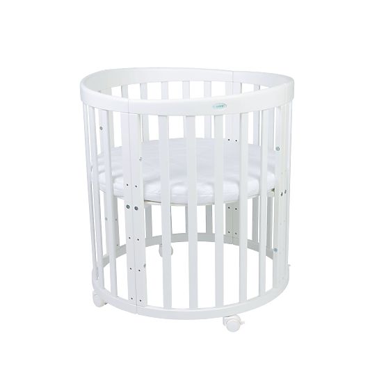 Oval Growing Crib Ruby 7in1 PLUS - White