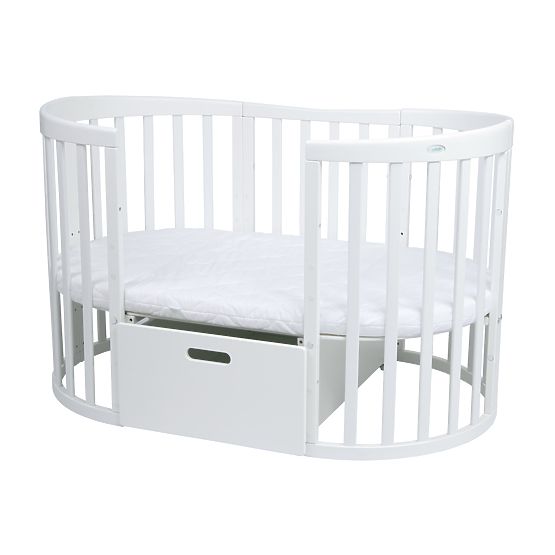 Oval Growing Crib Ruby 7in1 PLUS - White