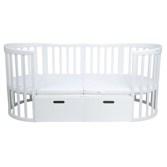 Oval Growing Crib Ruby 7in1 PLUS - White