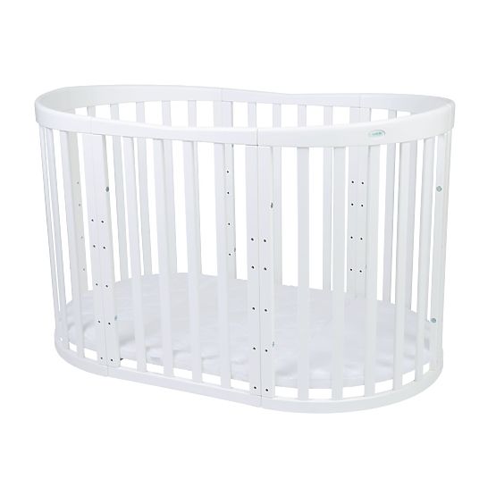 Oval Growing Crib Ruby 7in1 PLUS - White