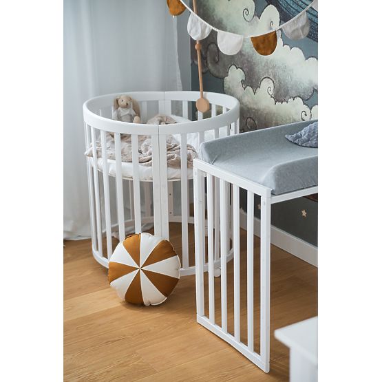 Oval Growing Crib Ruby 7-in-1 - White