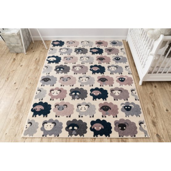 Children's Rug Sheep - cream