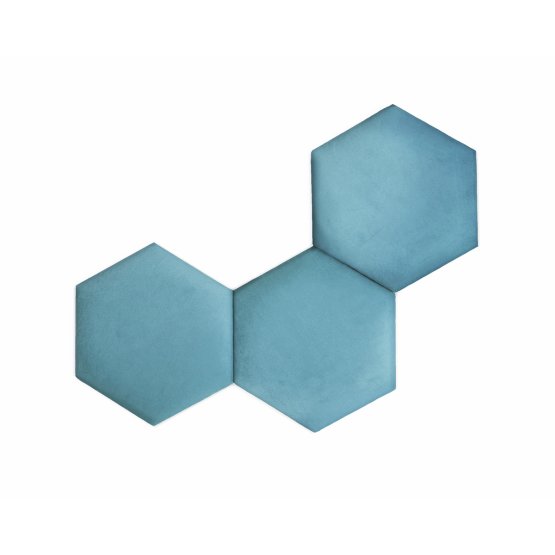 Hexagon Upholstered Panel - Emerald
