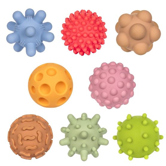 PASTEL Sensory Balls Tullo - 8 balls without holes