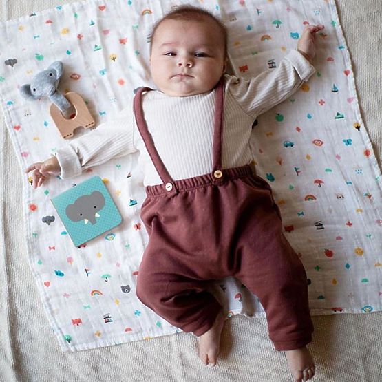 Petit Collage Baby elephant gift set
