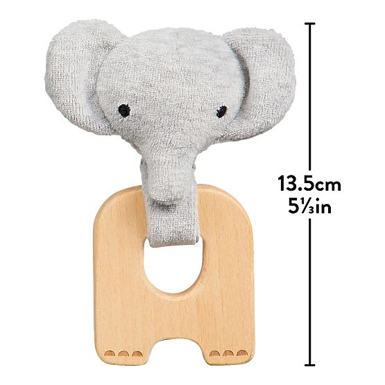 Petit Collage Elephant teether