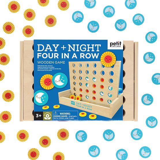 Petit Collage Game Four in a Row Night and Day