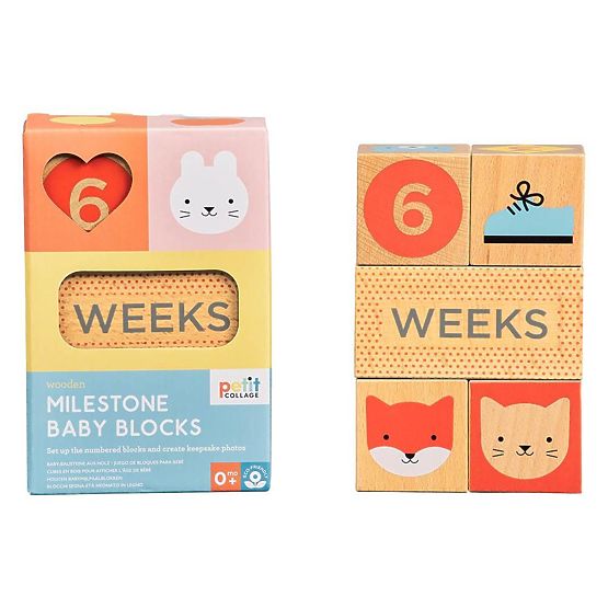 Petit Collage Stylish cubes Milestone