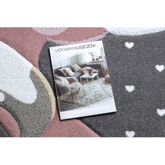 PETIT FLAMINGOS Carpet, HEART, Gray