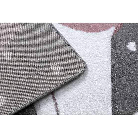 PETIT FLAMINGOS Carpet, HEART, Gray