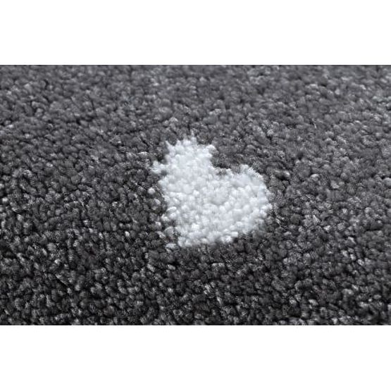 PETIT FLAMINGOS Carpet, HEART, Gray