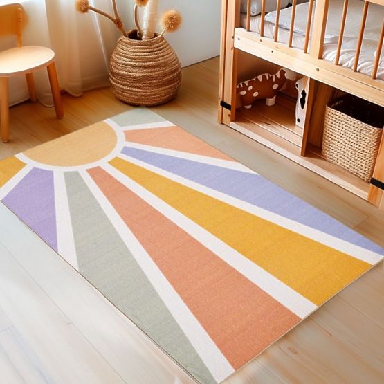 Piece children's rug Play - Rainbow sunshine