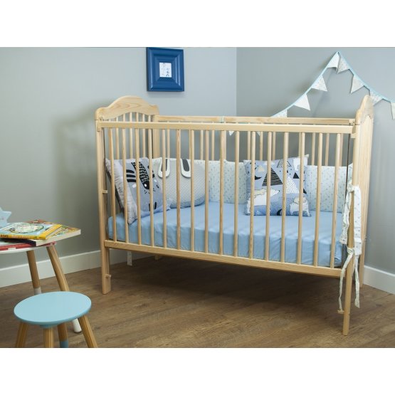 Cot Alek with pull-down side - natural