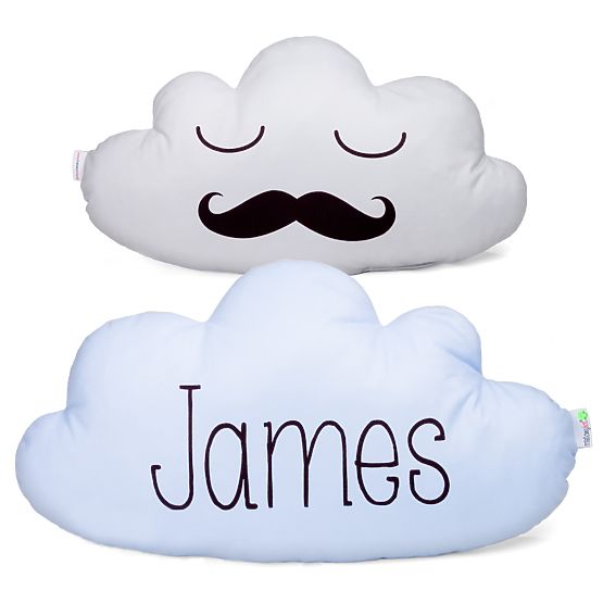 Pillow with on behalf of cloud blue