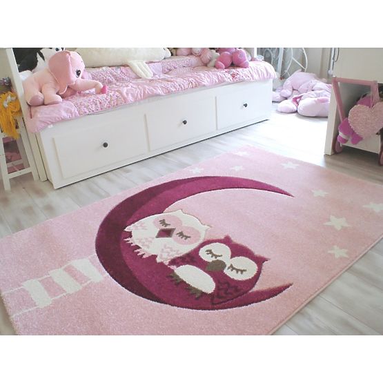 Pink Owls Children's Rug
