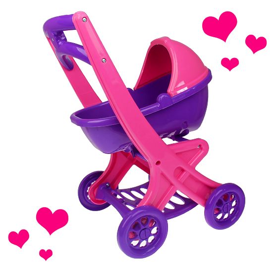 Plastic stroller for dolls
