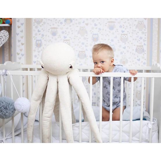 Plush squid - ecru