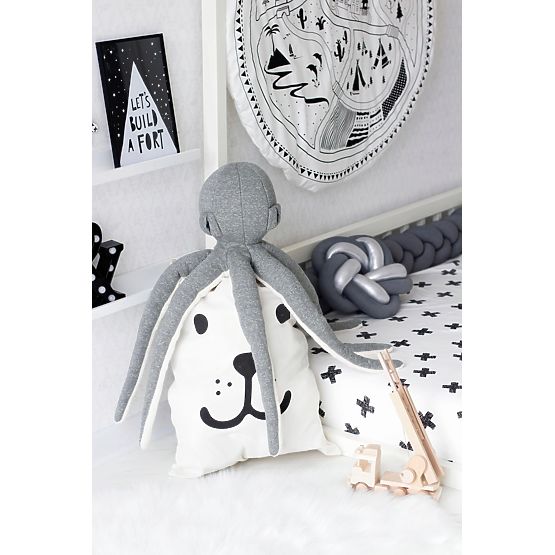 Plush squid - gray