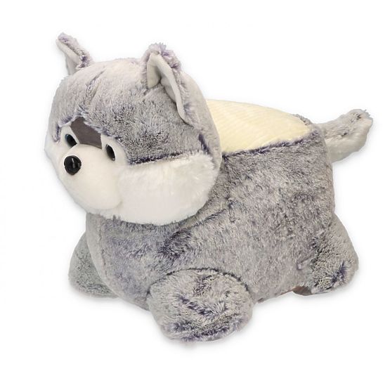 Plush Stool Dog Husky Seat