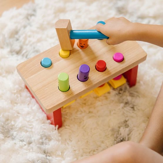 Pound-a-Peg Jumping Pegs - Hammering Toy Melissa and Doug