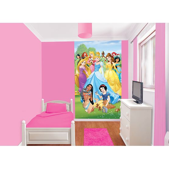 Princesses in a Meadow 6-Panel Children's Wall Mural