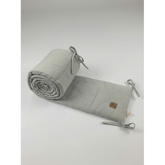 Protective Crib Bumper - Light Gray