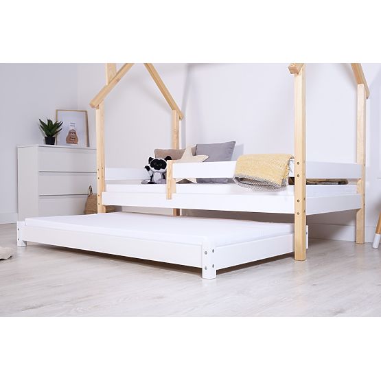 Pull-Out Trundle Bed Vario with Foam Mattress - White