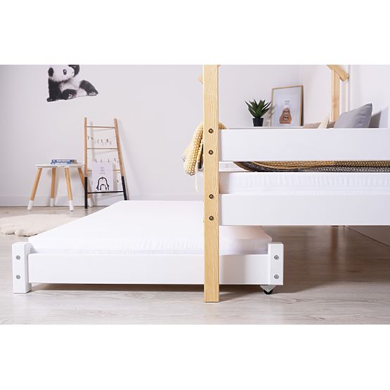 Pull-Out Trundle Bed Vario with Foam Mattress - White