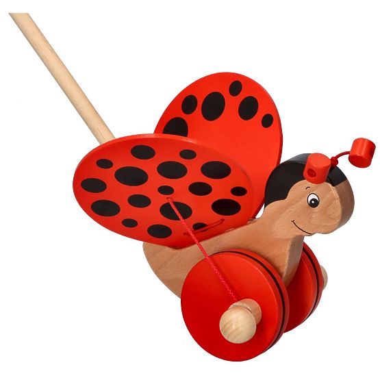 Pulling animal on a stick - Ladybug