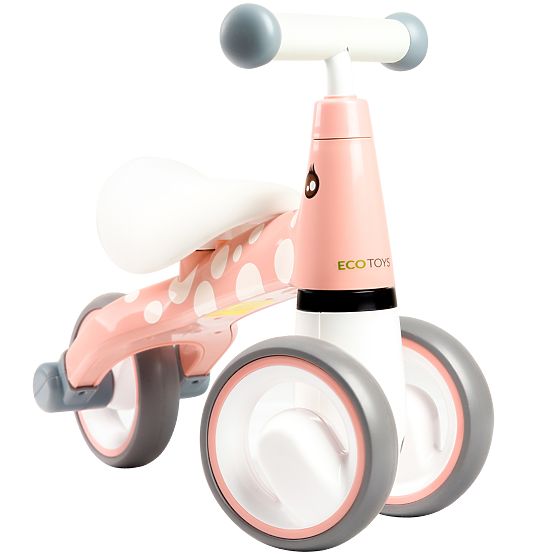 Push bike Mini - pink with white dots