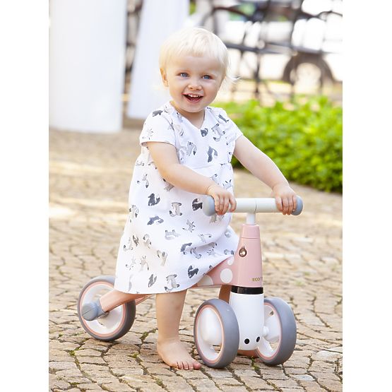Push bike Mini - pink with white dots