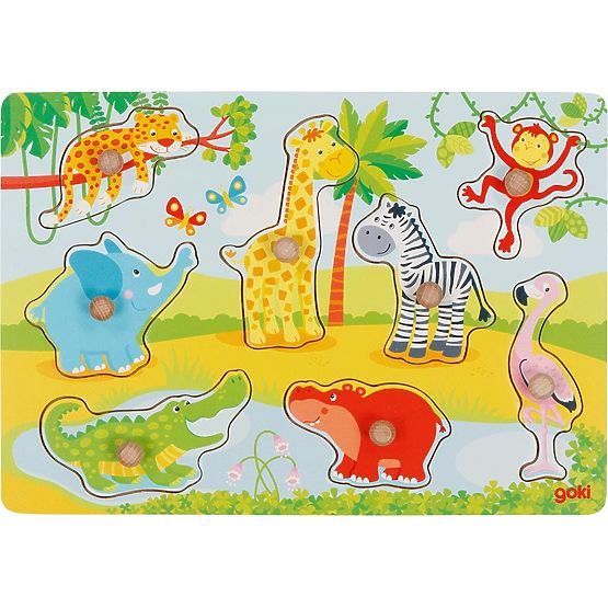 Puzzle with Handles, African Animals
