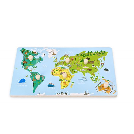 Puzzle with Handles World Map