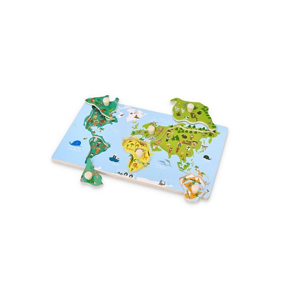 Puzzle with Handles World Map