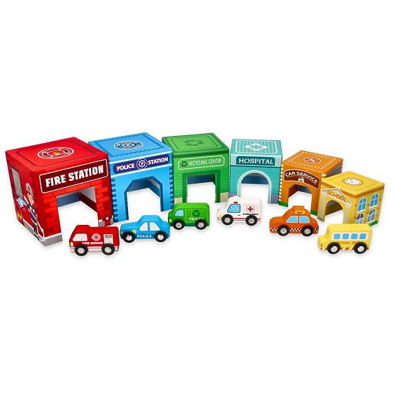 Pyramid of Cups with Vehicles