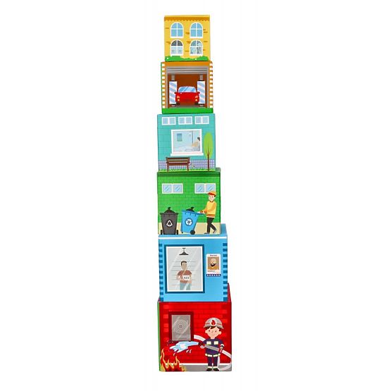Pyramid of Cups with Vehicles