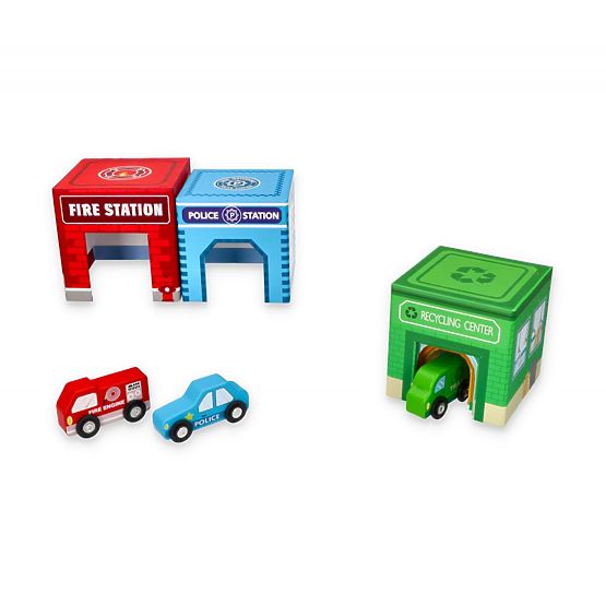 Pyramid of Cups with Vehicles