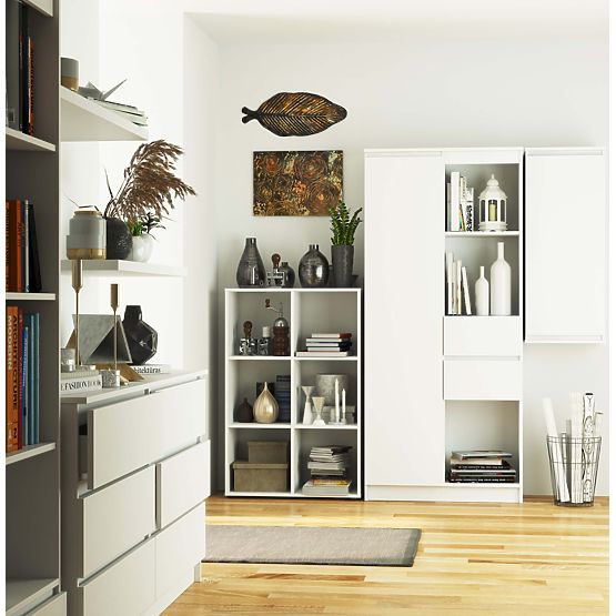 QUAD Shelf with 6 Shelves - White