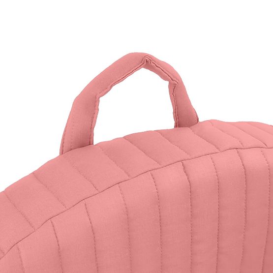Quilted Armchair with Stripes - Pink