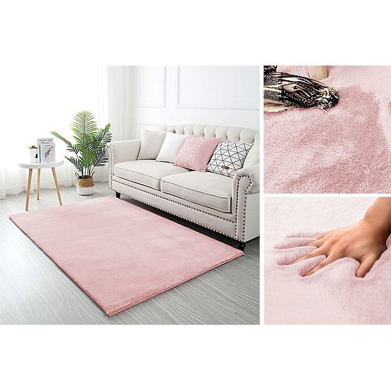 Rabbit silk carpet - pink