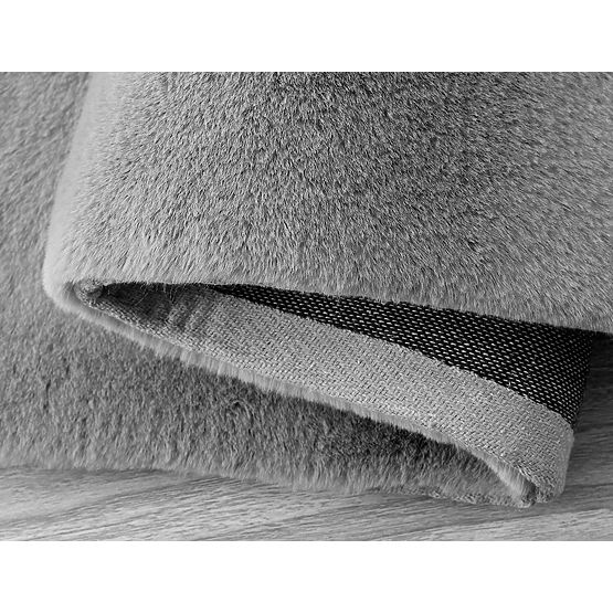 Rabbit silk rug - light gray