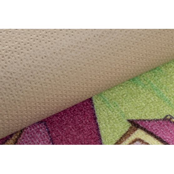 REBEL ROADS CARPET Candy Town 27 anti-slip for children - pink / green