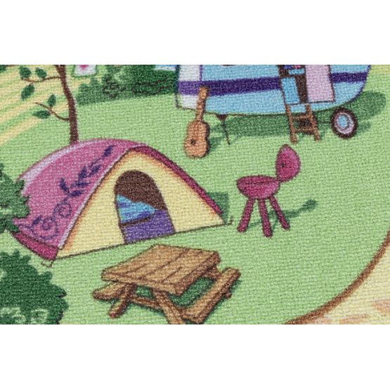 REBEL ROADS CARPET Candy Town 27 anti-slip for children - pink / green