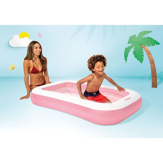Rectangular children's pool - 166 x 100 cm / pink