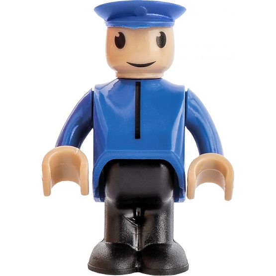 Red Battery-Powered Locomotive with Engineer