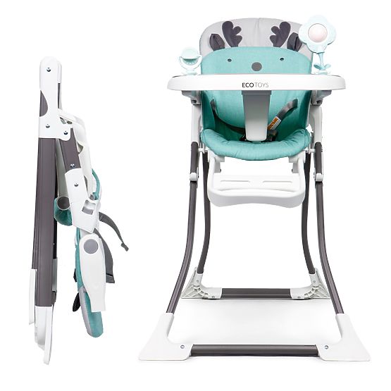 Reindeer dining chair - white-turquoise