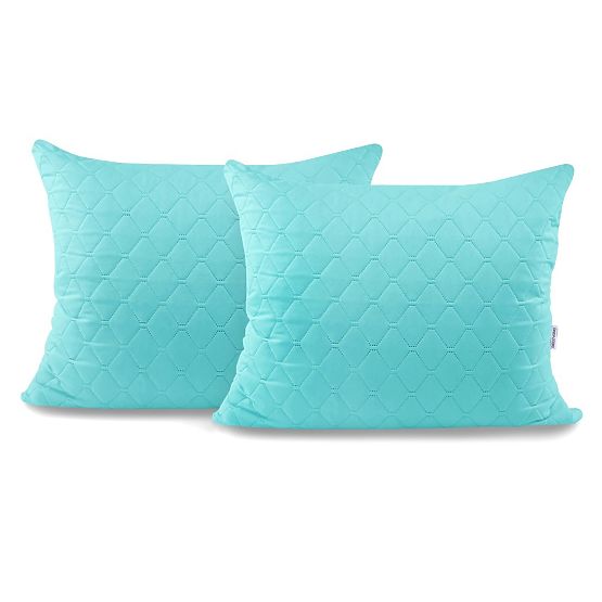 RESTILO Decorative Pillow Cover AXEL Turquoise Color Classic Style Microfiber 50x60