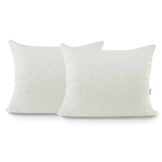 RESTILO Decorative Pillowcase AXEL White Smooth Classic Style Microfiber 50x60