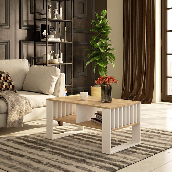 ROCKFORD COFFEE TABLE OAK SONOMA / WHITE